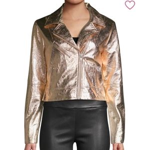 Wythe NWOT Genuine Leather Jacket Gold